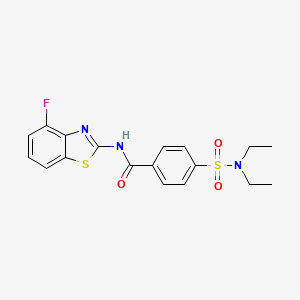 molecular formula C18H18FN3O3S2 B2927386 4-(二乙基磺酰基)-N-(4-氟-1,3-苯并噻唑-2-基)苯甲酰胺 CAS No. 904817-82-9