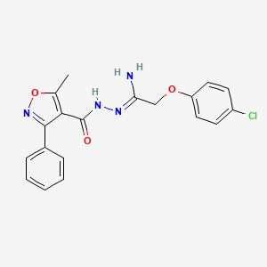 N'-[2-(4-chlorophenoxy)ethanimidoyl]-5-methyl-3-phenyl-4-isoxazolecarbohydrazide