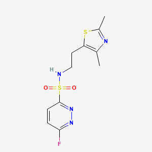 molecular formula C11H13FN4O2S2 B2927393 N-[2-(2,4-Dimethyl-1,3-thiazol-5-yl)ethyl]-6-fluoropyridazine-3-sulfonamide CAS No. 2249463-89-4