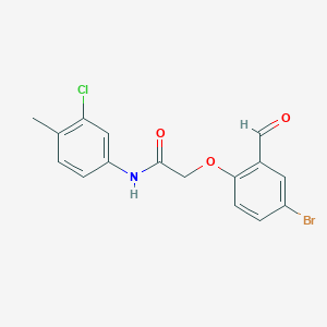 molecular formula C16H13BrClNO3 B2927394 2-(4-bromo-2-formylphenoxy)-N-(3-chloro-4-methylphenyl)acetamide CAS No. 553628-98-1