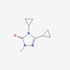 molecular formula C9H13N3O B2927395 3,4-dicyclopropyl-1-methyl-4,5-dihydro-1H-1,2,4-triazol-5-one CAS No. 2201955-87-3