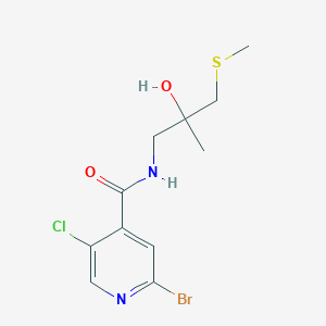 2-bromo-5-chloro-N-[2-hydroxy-2-methyl-3-(methylsulfanyl)propyl]pyridine-4-carboxamide