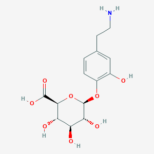 molecular formula C₁₄H₁₉NO₈ B029274 多巴胺葡萄糖醛酸苷 CAS No. 38632-24-5