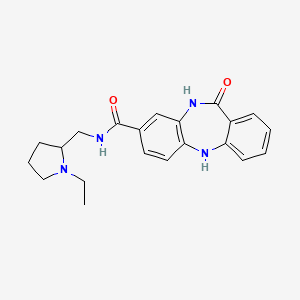 molecular formula C21H24N4O2 B2927409 N-((1-ethylpyrrolidin-2-yl)methyl)-11-oxo-10,11-dihydro-5H-dibenzo[b,e][1,4]diazepine-8-carboxamide CAS No. 2034540-51-5