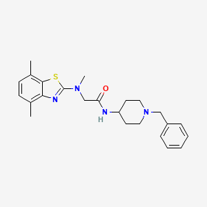 molecular formula C24H30N4OS B2927411 N-(1-benzylpiperidin-4-yl)-2-((4,7-dimethylbenzo[d]thiazol-2-yl)(methyl)amino)acetamide CAS No. 1351604-65-3