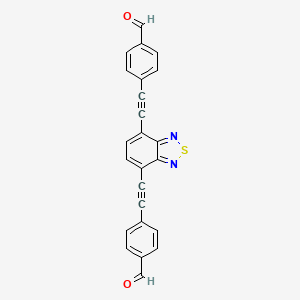 molecular formula C24H12N2O2S B2927413 4,4'-(Benzo[c][1,2,5]thiadiazole-4,7-diylbis(ethyne-2,1-diyl))dibenzaldehyde CAS No. 1933562-00-5
