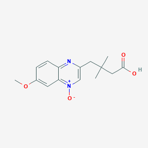 molecular formula C15H18N2O4 B2927432 4-(6-Methoxy-4-oxidoquinoxalin-4-ium-2-yl)-3,3-dimethylbutanoic acid CAS No. 77147-77-4