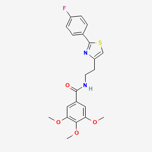 molecular formula C21H21FN2O4S B2927436 N-[2-[2-(4-fluorophenyl)-1,3-thiazol-4-yl]ethyl]-3,4,5-trimethoxybenzamide CAS No. 895785-67-8
