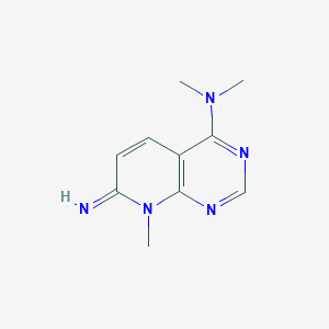 molecular formula C10H13N5 B2927441 7-imino-N,N,8-trimethyl-7,8-dihydropyrido[2,3-d]pyrimidin-4-amine CAS No. 2034548-27-9