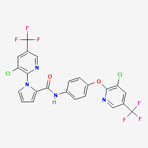 1-[3-chloro-5-(trifluoromethyl)-2-pyridinyl]-N-(4-{[3-chloro-5-(trifluoromethyl)-2-pyridinyl]oxy}phenyl)-1H-pyrrole-2-carboxamide