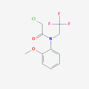 B2927448 2-chloro-N-(2-methoxyphenyl)-N-(2,2,2-trifluoroethyl)acetamide CAS No. 877977-06-5