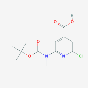 2-Chloro-6-[methyl-[(2-methylpropan-2-yl)oxycarbonyl]amino]pyridine-4-carboxylic acid