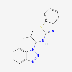 N-[1-(benzotriazol-1-yl)-2-methylpropyl]-1,3-benzothiazol-2-amine