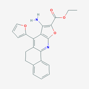 Ethyl 8-amino-7-(2-furyl)-5,6-dihydrobenzo[h]furo[2,3-b]quinoline-9-carboxylate