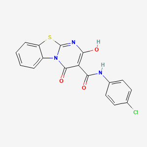 molecular formula C17H10ClN3O3S B2927482 N-(4-chlorophenyl)-2-hydroxy-4-oxo-4H-pyrimido[2,1-b][1,3]benzothiazole-3-carboxamide CAS No. 224313-84-2