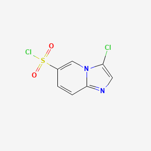 molecular formula C7H4Cl2N2O2S B2927483 3-氯咪唑并[1,2-a]吡啶-6-磺酰氯 CAS No. 2306270-26-6