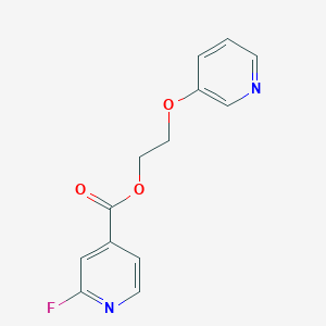 molecular formula C13H11FN2O3 B2927488 2-吡啶-3-基氧基乙基 2-氟吡啶-4-羧酸酯 CAS No. 1436336-01-4
