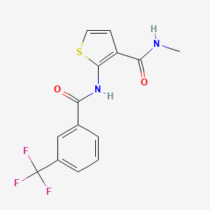 molecular formula C14H11F3N2O2S B2927494 N-methyl-2-(3-(trifluoromethyl)benzamido)thiophene-3-carboxamide CAS No. 942011-30-5