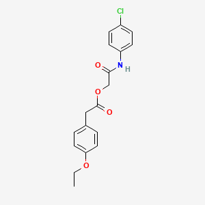 molecular formula C18H18ClNO4 B2927496 [(4-Chlorophenyl)carbamoyl]methyl 2-(4-ethoxyphenyl)acetate CAS No. 1323666-36-9