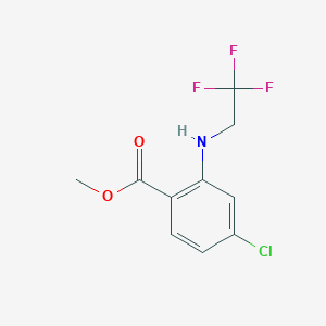 molecular formula C10H9ClF3NO2 B2927502 Methyl 4-chloro-2-(2,2,2-trifluoroethylamino)benzoate CAS No. 2248348-88-9