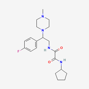 molecular formula C20H29FN4O2 B2927511 N1-cyclopentyl-N2-(2-(4-fluorophenyl)-2-(4-methylpiperazin-1-yl)ethyl)oxalamide CAS No. 906150-94-5