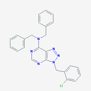 N,N-dibenzyl-N-[3-(2-chlorobenzyl)-3H-[1,2,3]triazolo[4,5-d]pyrimidin-7-yl]amine