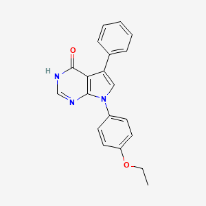 molecular formula C20H17N3O2 B2927531 7-(4-乙氧基苯基)-5-苯基-7H-吡咯并[2,3-d]嘧啶-4-醇 CAS No. 865546-62-9