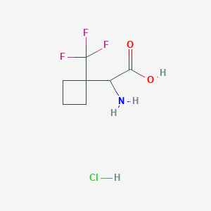 2-Amino-2-(1-(trifluoromethyl)cyclobutyl)acetic acid hcl