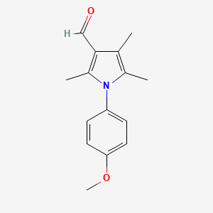 molecular formula C15H17NO2 B2927550 1-(4-甲氧基苯基)-2,4,5-三甲基-1H-吡咯-3-甲醛 CAS No. 1087611-17-3