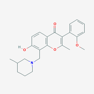7-hydroxy-3-(2-methoxyphenyl)-2-methyl-8-((3-methylpiperidin-1-yl)methyl)-4H-chromen-4-one