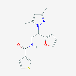 N-(2-(3,5-dimethyl-1H-pyrazol-1-yl)-2-(furan-2-yl)ethyl)thiophene-3-carboxamide