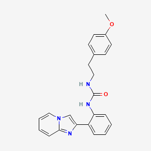 molecular formula C23H22N4O2 B2927571 1-(2-(Imidazo[1,2-a]pyridin-2-yl)phenyl)-3-(4-methoxyphenethyl)urea CAS No. 1798465-84-5
