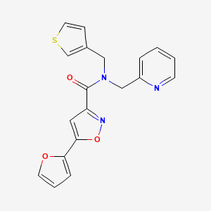 5-(furan-2-yl)-N-(pyridin-2-ylmethyl)-N-(thiophen-3-ylmethyl)isoxazole-3-carboxamide
