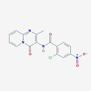 molecular formula C16H11ClN4O4 B2927578 2-氯-N-(2-甲基-4-氧代-4H-吡啶并[1,2-a]嘧啶-3-基)-4-硝基苯甲酰胺 CAS No. 921111-06-0