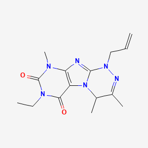 molecular formula C15H20N6O2 B2927588 7-乙基-3,4,9-三甲基-1-丙-2-烯基-4H-嘌呤并[8,7-c][1,2,4]三嗪-6,8-二酮 CAS No. 919020-57-8
