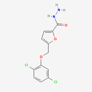 molecular formula C12H10Cl2N2O3 B2927590 5-[(2,5-二氯苯氧基)甲基]-2-呋喃酰肼 CAS No. 406470-85-7