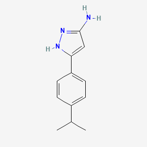 molecular formula C12H15N3 B2927591 3-[4-(propan-2-yl)phenyl]-1H-pyrazol-5-amine CAS No. 1046461-80-6