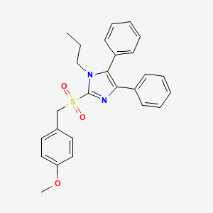 4,5-diphenyl-1-propyl-1H-imidazol-2-yl 4-methoxybenzyl sulfone