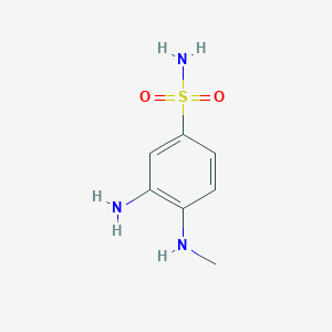 molecular formula C7H11N3O2S B2927602 3-Amino-4-(methylamino)benzene-1-sulfonamide CAS No. 66315-22-8
