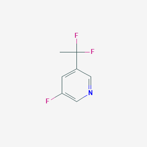 molecular formula C7H6F3N B2927605 3-(1,1-Difluoroethyl)-5-fluoropyridine CAS No. 2416235-14-6