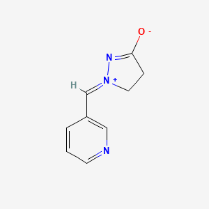 molecular formula C9H9N3O B2927614 (2E)-2-(pyridin-3-ylmethylidene)-3,4-dihydropyrazol-2-ium-5-olate CAS No. 84198-94-7