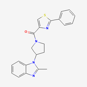 (3-(2-methyl-1H-benzo[d]imidazol-1-yl)pyrrolidin-1-yl)(2-phenylthiazol-4-yl)methanone