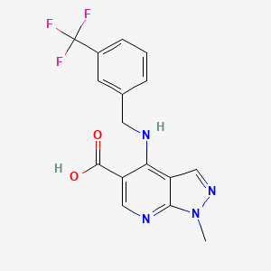1-methyl-4-{[3-(trifluoromethyl)benzyl]amino}-1H-pyrazolo[3,4-b]pyridine-5-carboxylic acid