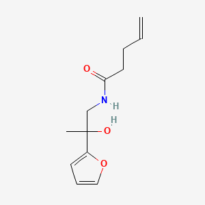 molecular formula C12H17NO3 B2927639 N-(2-(furan-2-yl)-2-hydroxypropyl)pent-4-enamide CAS No. 1788833-03-3