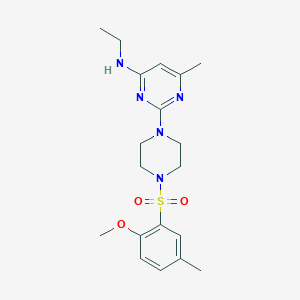 N-ethyl-2-(4-((2-methoxy-5-methylphenyl)sulfonyl)piperazin-1-yl)-6-methylpyrimidin-4-amine