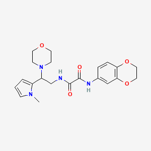 N1-(2,3-dihydrobenzo[b][1,4]dioxin-6-yl)-N2-(2-(1-methyl-1H-pyrrol-2-yl)-2-morpholinoethyl)oxalamide