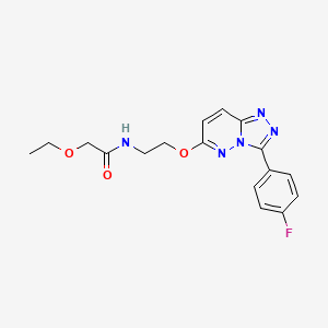 molecular formula C17H18FN5O3 B2927652 2-ethoxy-N-(2-((3-(4-fluorophenyl)-[1,2,4]triazolo[4,3-b]pyridazin-6-yl)oxy)ethyl)acetamide CAS No. 1021066-09-0