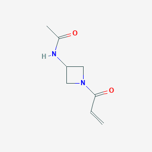 molecular formula C8H12N2O2 B2927654 N-(1-Prop-2-enoylazetidin-3-yl)acetamide CAS No. 1861878-04-7