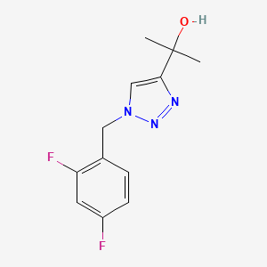 molecular formula C12H13F2N3O B2927659 2-{1-[(2,4-difluorophenyl)methyl]-1H-1,2,3-triazol-4-yl}propan-2-ol CAS No. 1708780-66-8