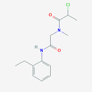 molecular formula C14H19ClN2O2 B2927662 2-氯-N-{[(2-乙基苯基)氨基甲酰基]-甲基}-N-甲基丙酰胺 CAS No. 746608-39-9